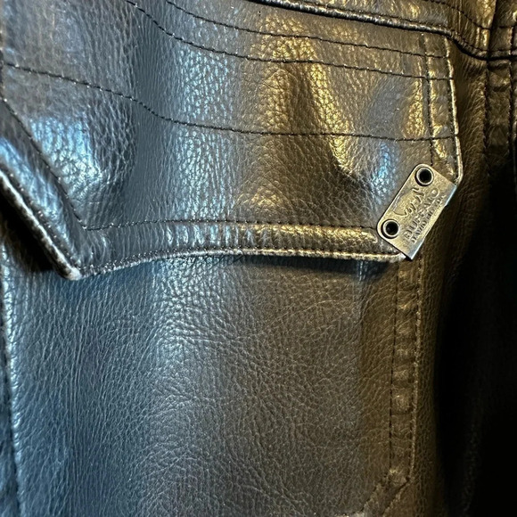 Men’s Buffalo David Bitton Vegan leather jacket. Bomber, black Good used XL - Picture 10 of 16